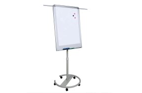 FLIPCHART BOARD MAGNETIC WITH ARMS AND WHEELS 70x100cm